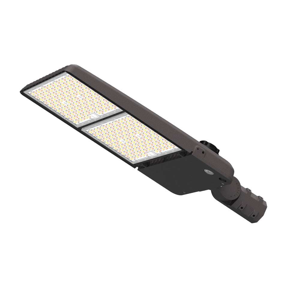 LED Shoebox Area Light 500W 80000 Lumens UL, DLC Premium  | 120-277V with Photocell Base