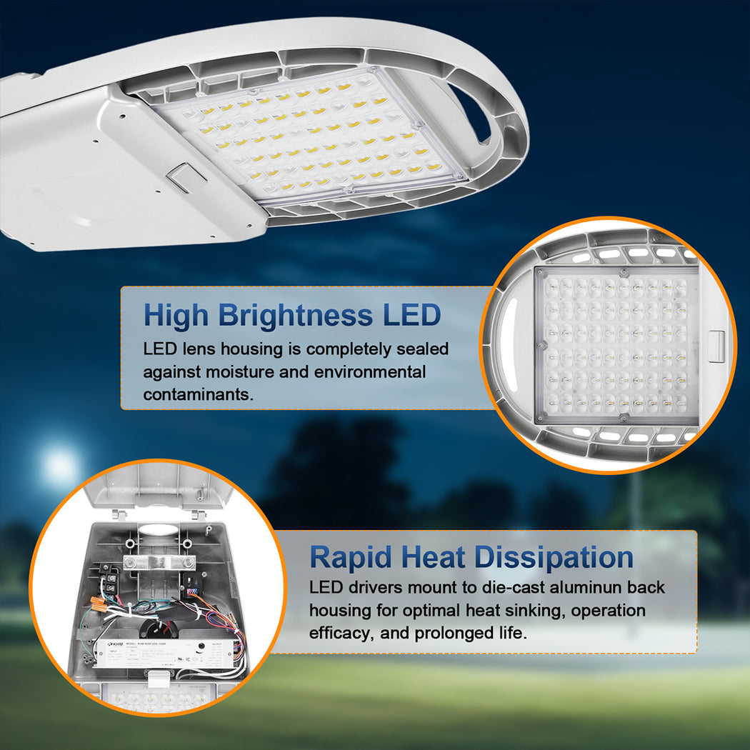 100W/150W Wattage & CCT Selectable LED Street Light with Photocell