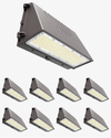 8 PACK Full Cutoff LED Wall Pack 19200 lumens wall mounted fixture