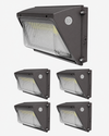 4 pack JCELighting Semi-Cutoff LED Wall Pack for outdoor commercial walls
