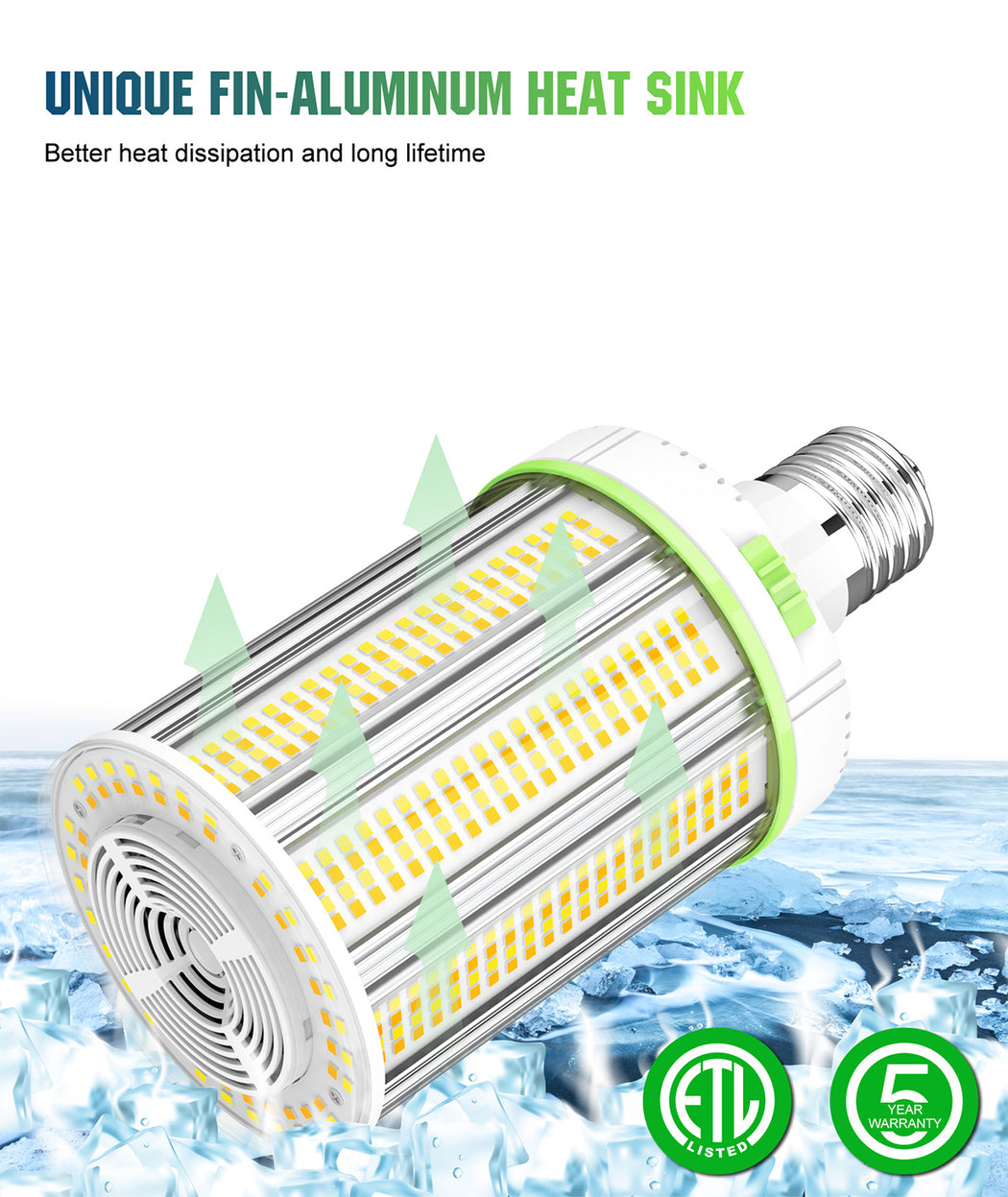 LED corn light bulb for commercial HID retrofit applications