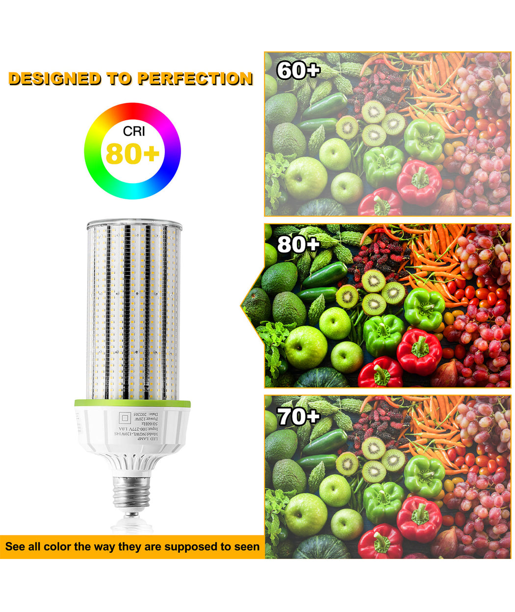 LED corn light bulb for commercial HID retrofit applications