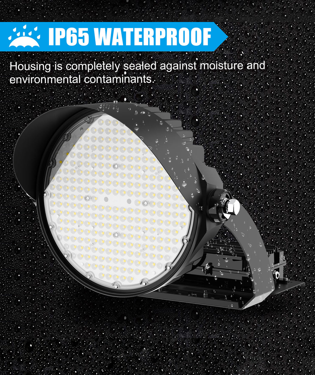 LED Sport Stadium area Light 600W/480W/360W Selectable, 100-277V AC, 60° Beam Angle, 0-10V Dimmable Outdoor
