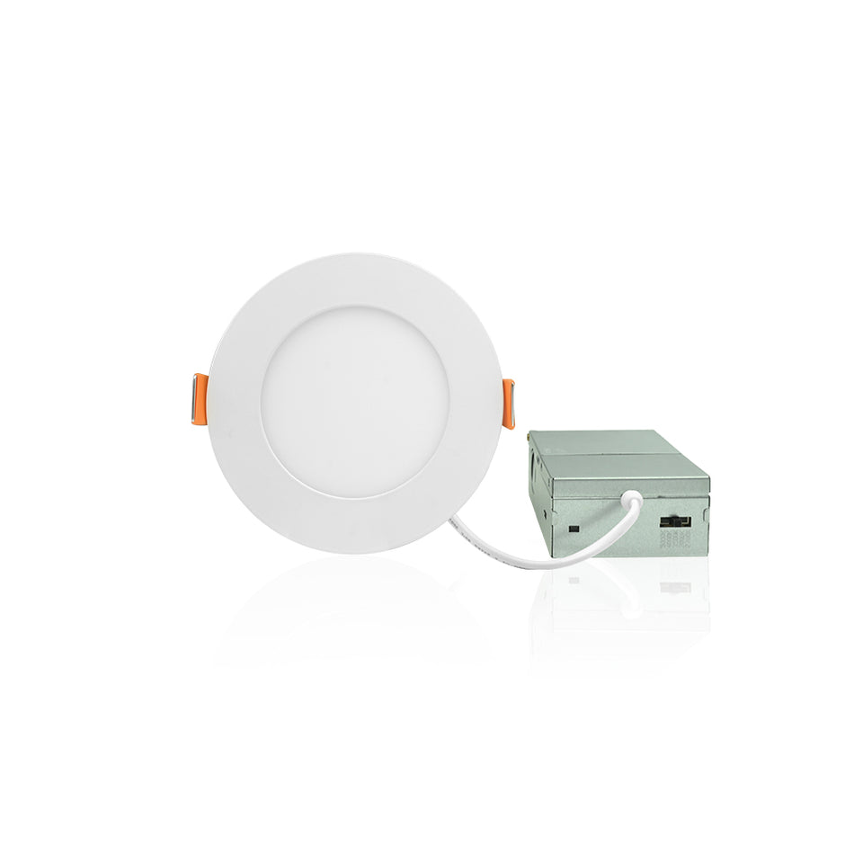 4 Inch 5CCT Slim LED Recessed Downlight 9W, IC Rated, Wet Location, Triac Dimmable – 24 Pack
