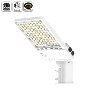 4 Pack 150W LED Shoebox Light – 100W/120W/150W Selectable, 3K/4K/5K, Photocell & A&N Bracket