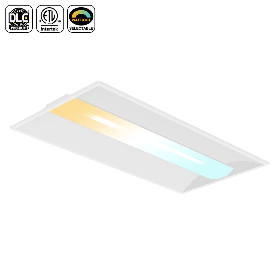 LED Troffer Light 120-277V 72W 9360LM ETL DLC Premium | 2x4FT 3.5mm Sensor Base
