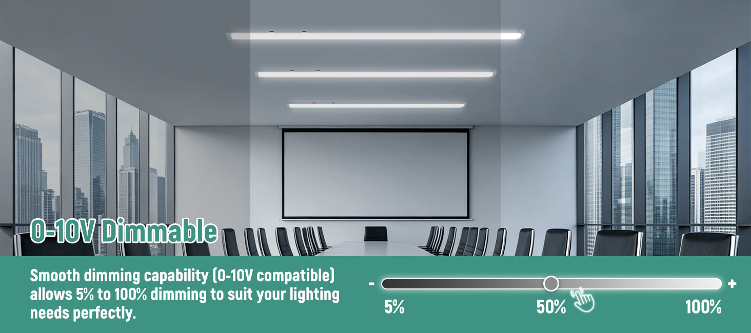 LED Wraparound Light 4FT, 5CCT & 20W-40W Selectable,DLC Premium