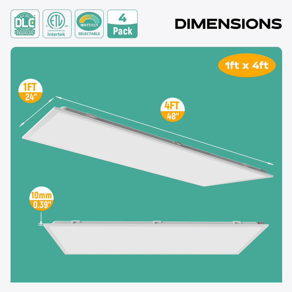 LED Backlit Panel Light 120-277V 72W 9000LM ETL DLC Premium | 2x4FT Sensor Base