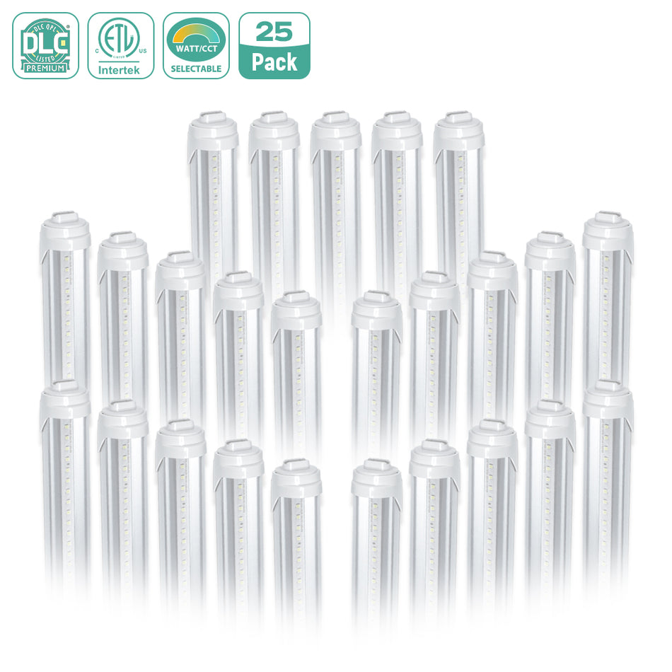 8FT LED Tube Light 100-277V 40W 5000 Lumens ETL | R17D 4000K