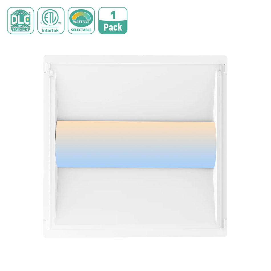 Gielight LED Troffer Light 5CCT Selectable 20W - 72W Wattage 2x2-2x4