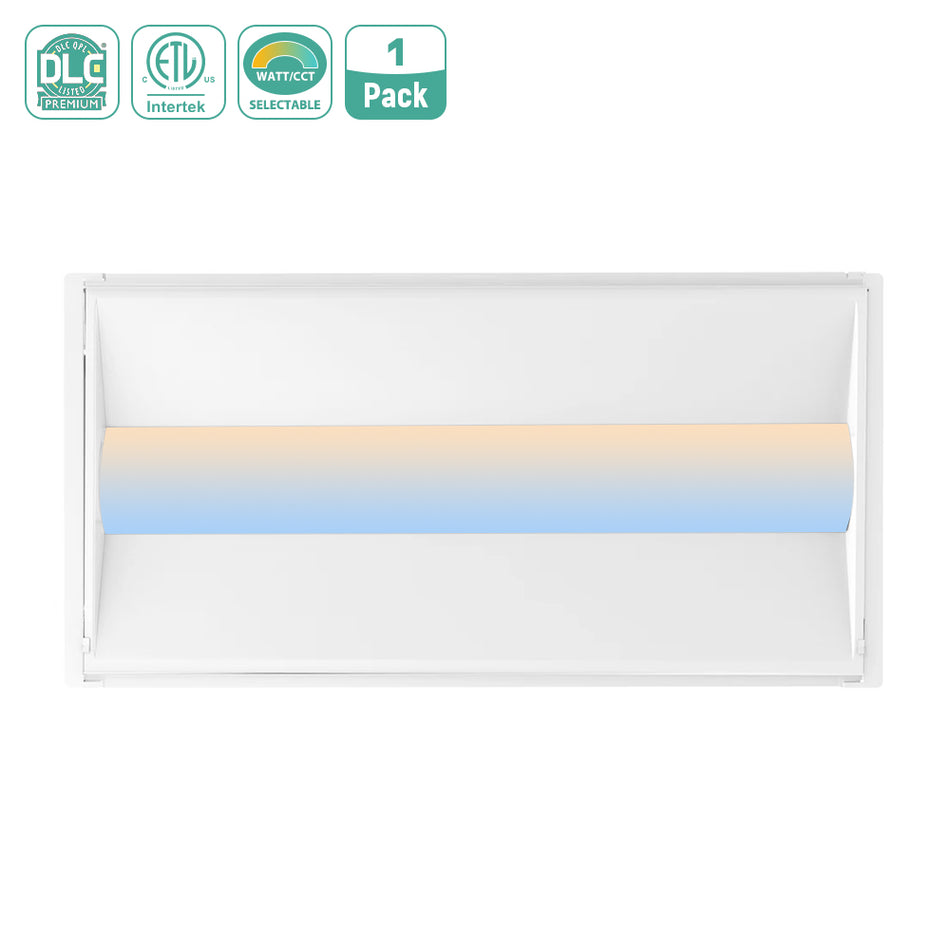 Gielight LED Troffer Light Selectable Wattage Retrofit Kit 1x4-2x4