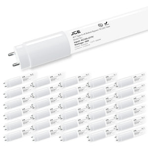 30-Pack 4FT T8 LED Tube Type A+B, 120-277V, UL & DLC Premium | AB 18W 5000K