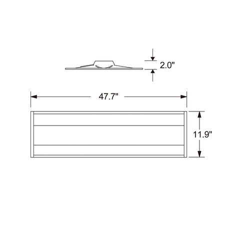 1x4 LED troffer 15W 30W 40W 50W 65W selectable
