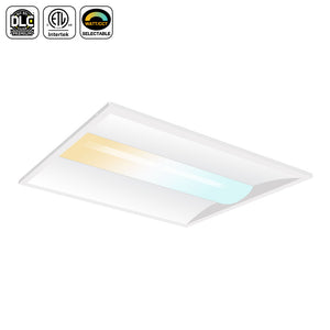 LED Troffer Light 120-277V 40W 5200 Lumens ETL DLC | 2x2FT 2.5mm Sensor Base