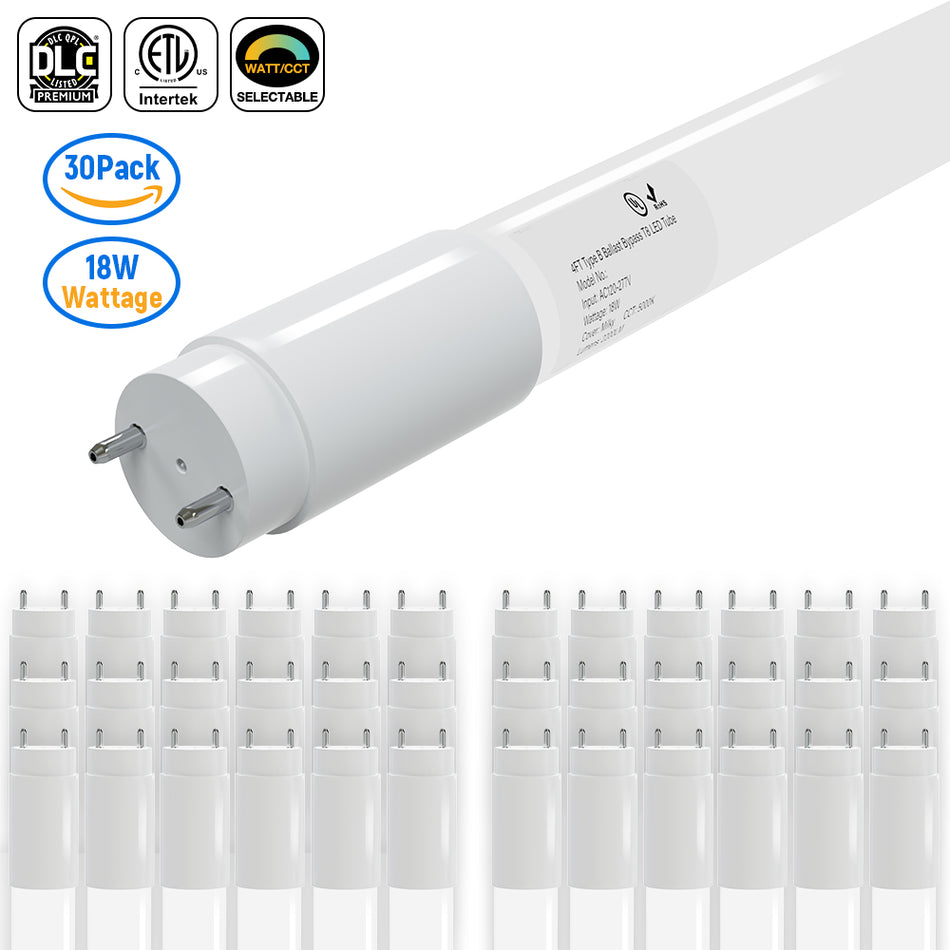 4FT Type A+B LED T8 Tube – 5 CCT & 5 Wattage Selectable over 3,360 lumens | 24W
