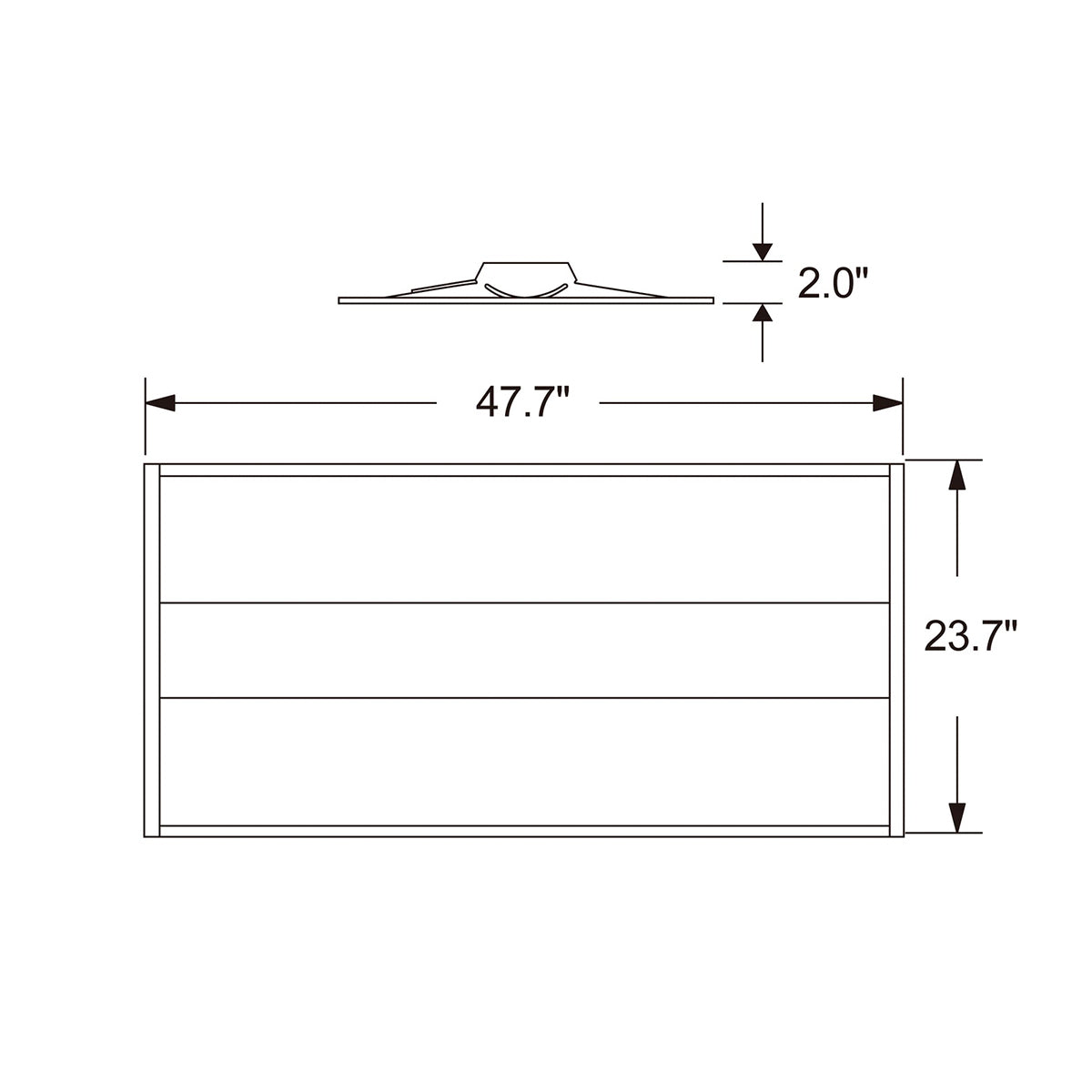 2x4 5CCT selectable LED troffer light 3000K to 6500K