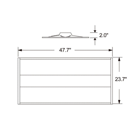 2x4 5CCT selectable LED troffer light 3000K to 6500K
