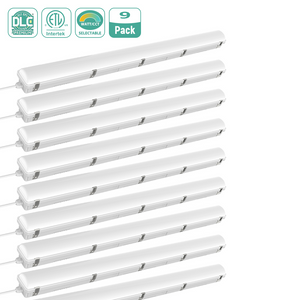 4 Ft 5CCT & 5-Wattage Selectable LED Low-Bay Linear Strip Light - 9 pack