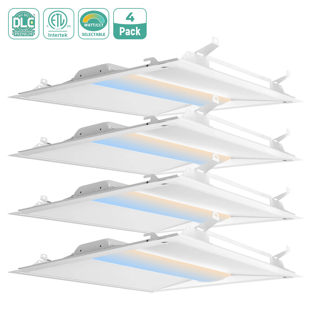 JCELighting Selectable Wattage LED Troffer Retrofit Kit 1x4-2x4