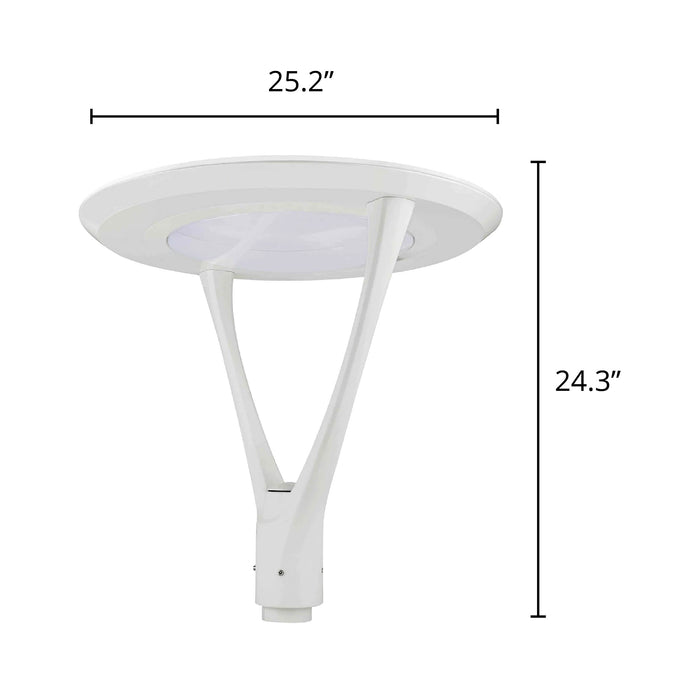 125W/105W/76W  LED Post Top Light, 3CCT, AC120-277V White Light