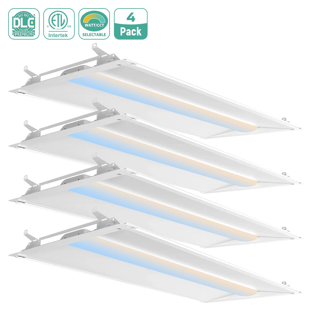 2x4 LED Troffer Retrofit Kit 25W 30W 35W 3CCT 4pack