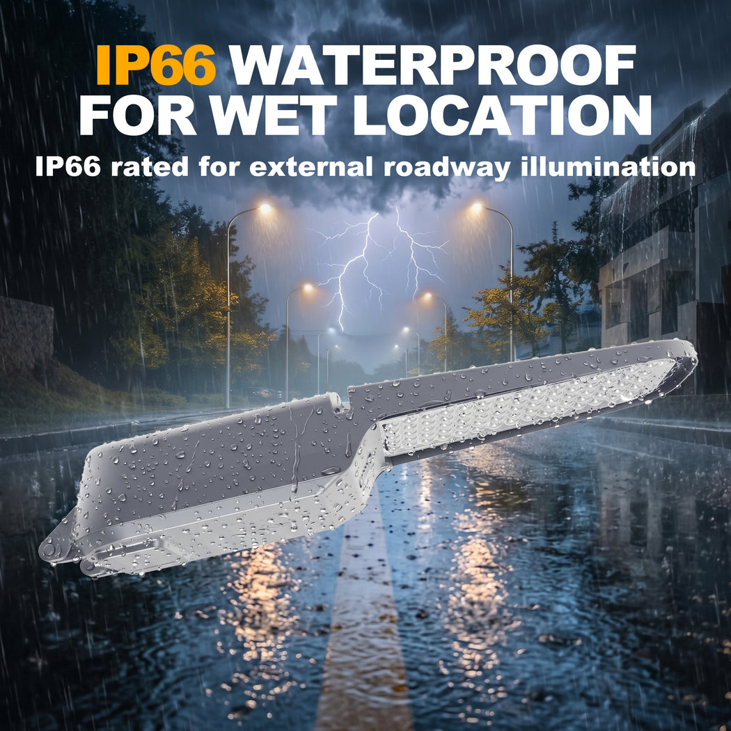 105W LED Street Light, 14200 Lumens, Selectable 4CCT，347-480VAC