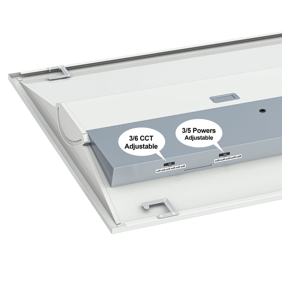 LED Troffer Light Fixture G3 15W - 50W Selectable Wattage 1X4-2X4