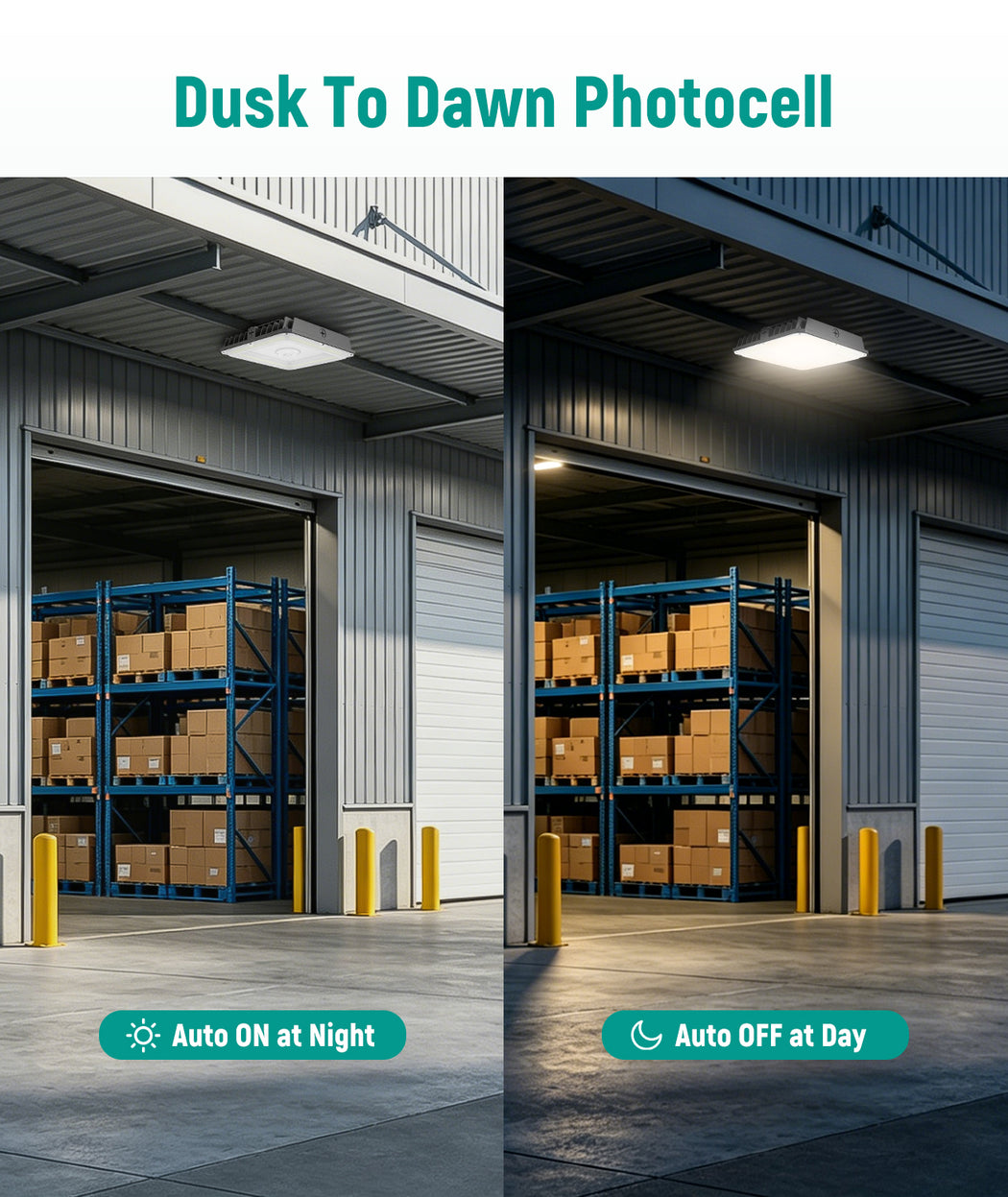 JCELighting LED Garage Canopy Light for commercial canopies
