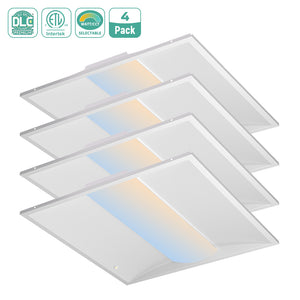 Gielight LED Troffer Light 5CCT Selectable 20W - 72W Wattage 2x2-2x4