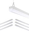 8 Ft 5CCT & 5-Wattage Selectable LED Low-Bay Linear Strip Light - 6pack