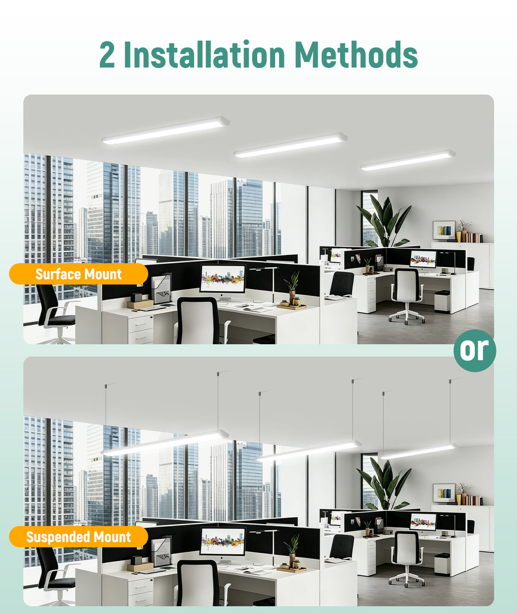 LED Wraparound Light J-box ceiling installation