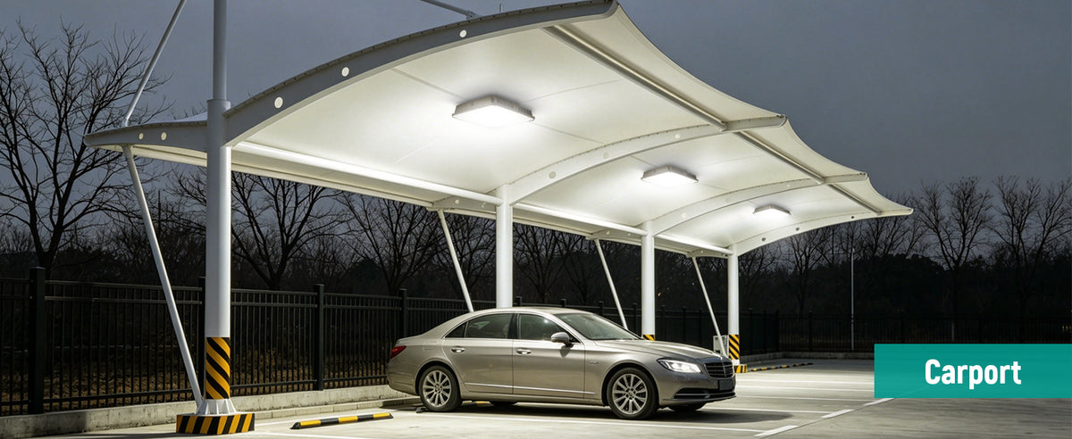 LED Garage Canopy Light 40W-75W, 3CCT Selectable, IP65 | CP02