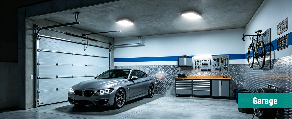 LED Garage Canopy Light 40W-75W, 3CCT Selectable, IP65 | CP02