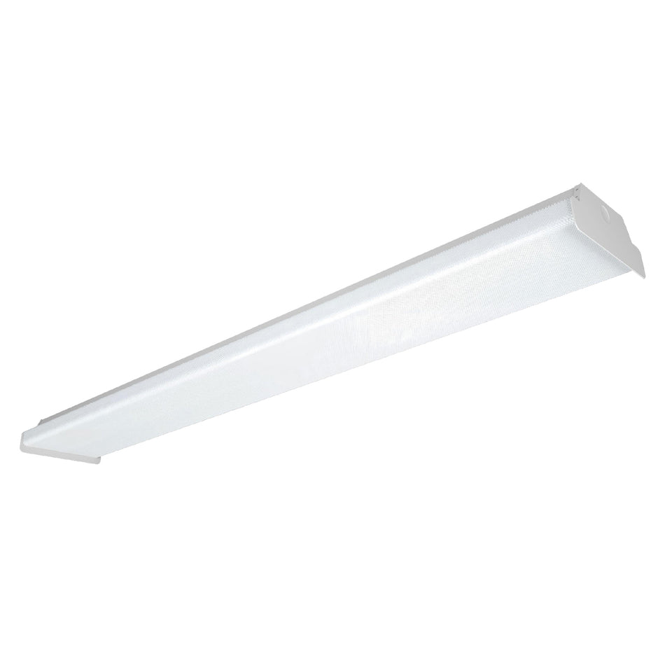 4FT LED wraparound light with selectable CCT for commercial ceiling lighting