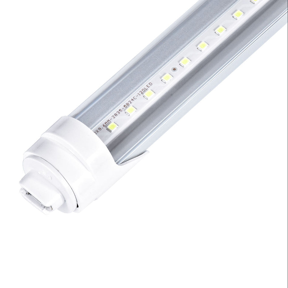 8FT LED Tube Light 100-277V 40W 5000 Lumens ETL | R17D 4000K