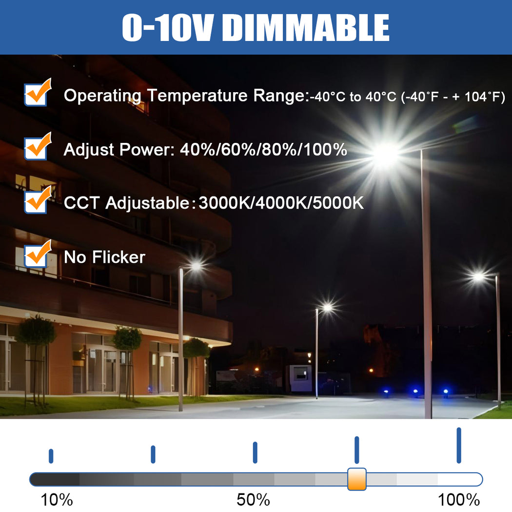 100W/150W Wattage & CCT Selectable LED Street Light with Photocell