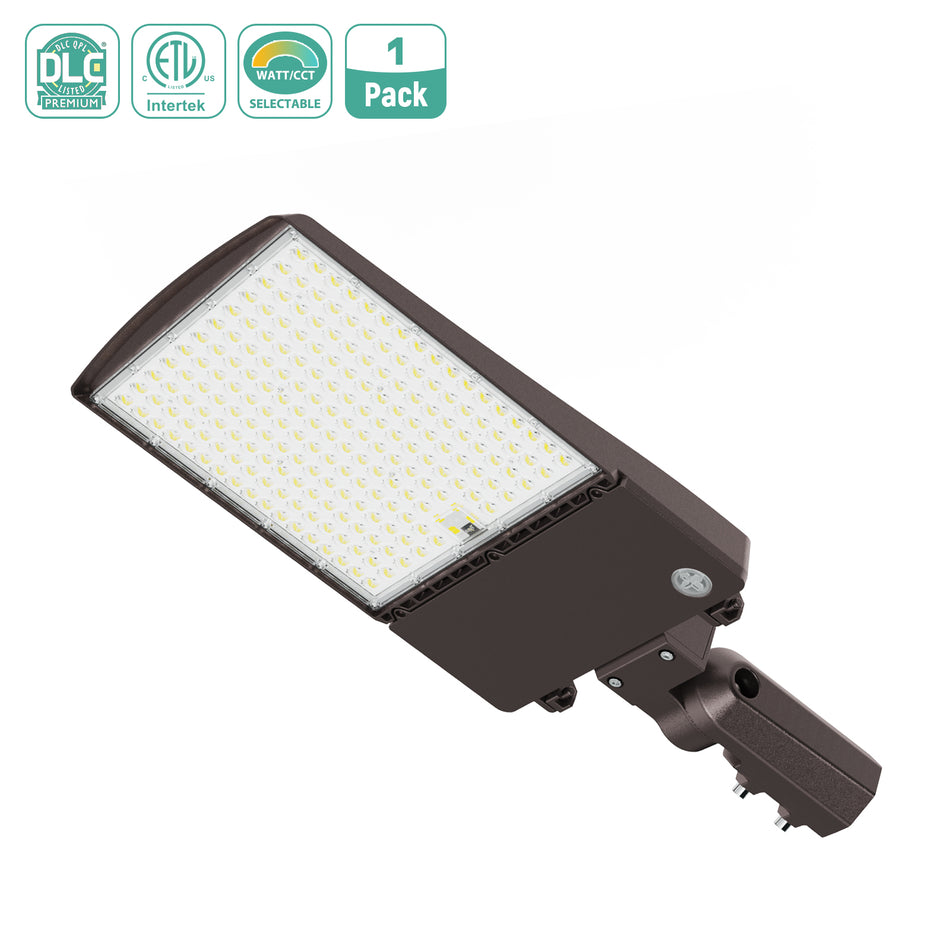 LED Shoebox Area Light 150W / 120W / 100W 25500 Lumens UL, DLC Premium | 277-480V