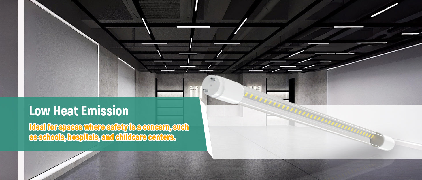 LED Glass Tube Type B 120-277V 2250 Lumens UL Listed | 18W 4FT Clear
