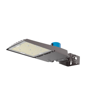LED Shoebox Area Light 100/120/150W 25,500 Lumens UL ,DLC Premium | 120-277V With Photocell Base