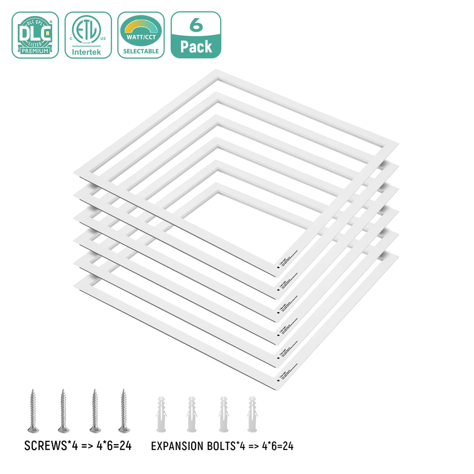 LED Frame Light 120-277V 5000 Lumens ETL DLC Premium | 40W 2x2FT
