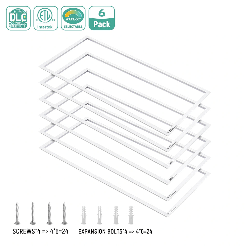 LED Frame Light 120-277V 60W 7500 Lumens ETL DLC Premium | 60W 2x4FT
