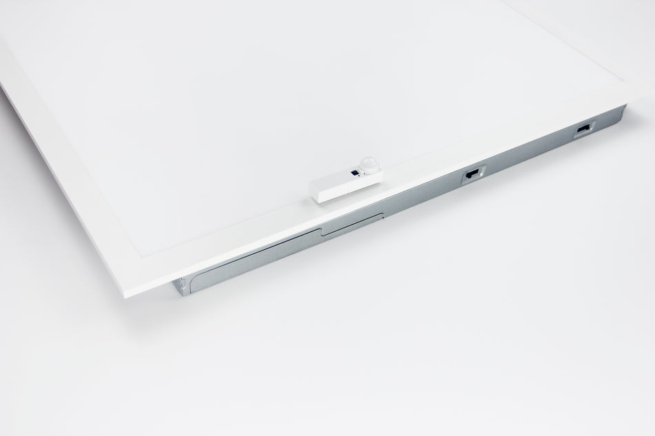 LED Backlit Panel Light 120-277V 50W 6500LM ETL DLC Premium | 2x4FT Sensor Base