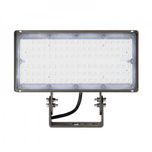 100W Selectable LED Flood Light, 3CCT, 347-480V, 0-10V Dimmable