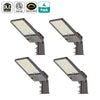 4 Pack 150W LED Shoebox Light – 100W/120W/150W Selectable, 3K/4K/5K, Photocell & A&N Bracket
