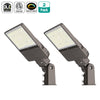 LED Parking Lot Shoebox Light 150W/200W/240W Selectable 5000K 277-480V with Photocell & A&N Bracket