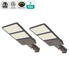 LED shoebox area light with photocell for parking lots and commercial site lighting
