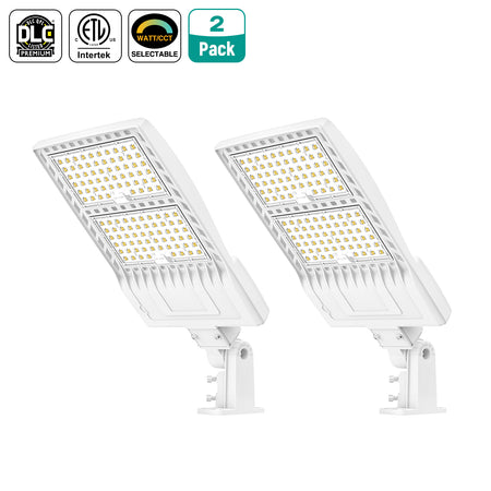 LED Shoebox Area Light 400W/320W/240W Selectable, 5000K, 100-277VAC, Dusk to Dawn Photocell, A&N Type