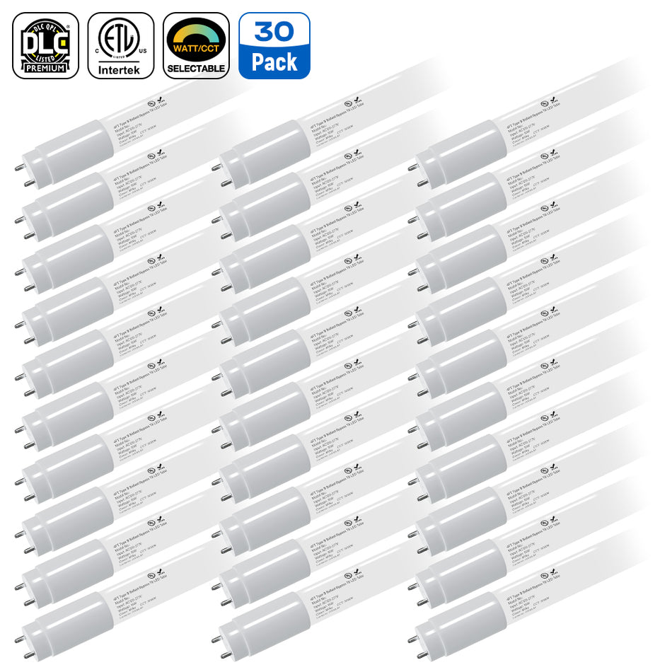 LED Glass Tube Type B 120-277V 2250 Lumens UL Listed | 18W 4FT（Milky）