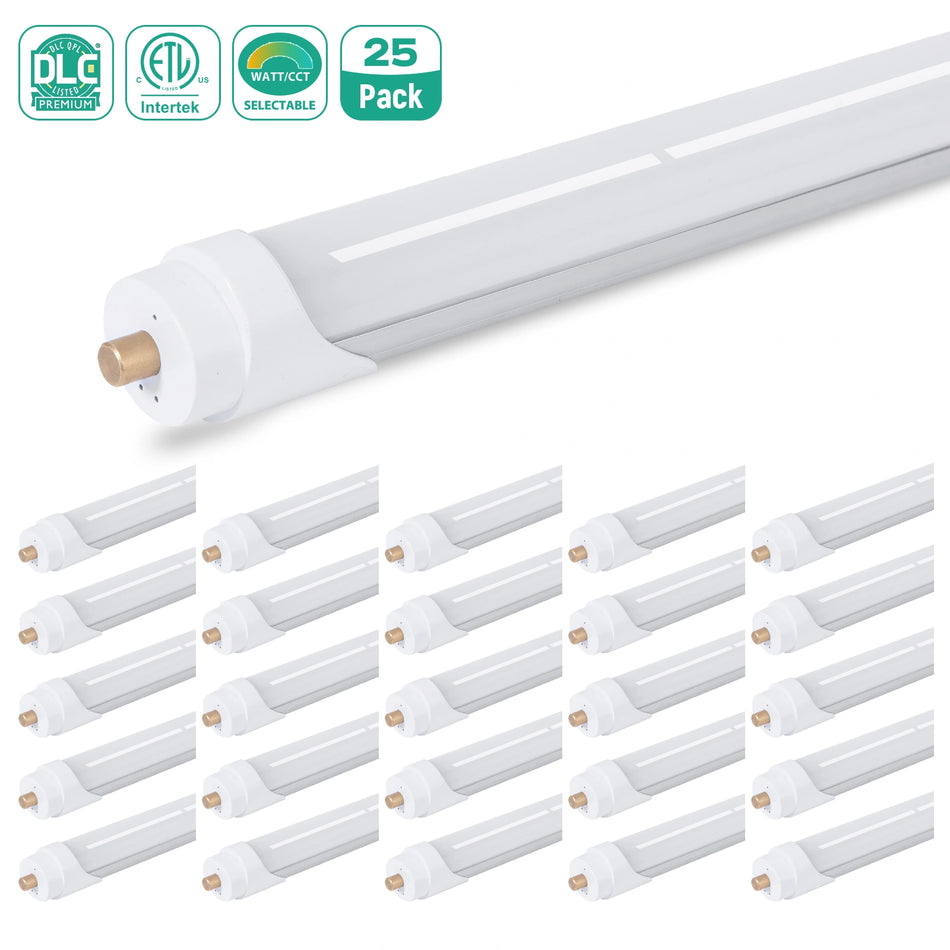8FT LED Tube Light 120-277V 40W 5000 Lumens ETL DLC | FA8 5000K