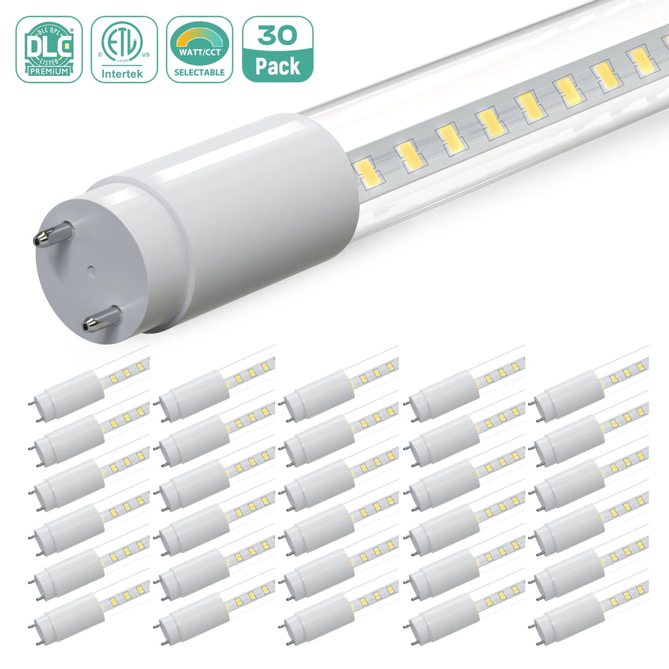 LED Glass Tube Type B 120-277V 2250 Lumens UL Listed | 18W 4FT Clear
